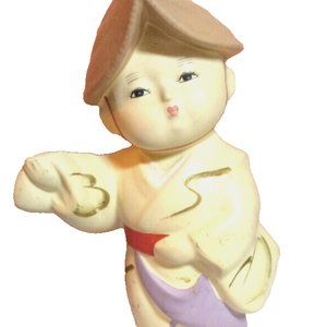 Japanese Figure Okimono Hand painted Porcelain Okimono Very old figurine
